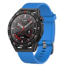 Per Huawei Watch GT Runner 22mm cinturino in silicone testurizzato con diamanti (blu notte)