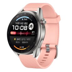 Per Huawei Watch 4 22mm cinturino in silicone testurizzato con diamanti (nero)