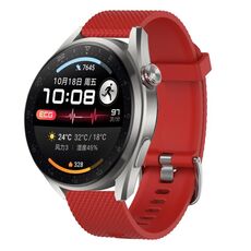 Per Huawei Watch 4 22mm cinturino in silicone testurizzato con diamanti (grigio scuro)