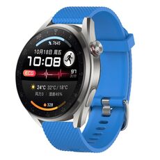 Per Huawei Watch 4 22mm cinturino in silicone testurizzato con diamanti (blu notte)