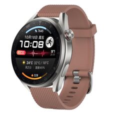 Per Huawei Watch 3 Pro Nuovo cinturino in silicone testurizzato con diamanti da 22 mm (rosa)