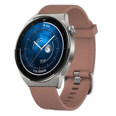 Per Huawei Watch GT3 Pro 46mm 22mm Cinturino in silicone testurizzato con diamanti (rosa)