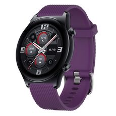 Per Huawei Watch 3 22mm cinturino in silicone testurizzato con diamanti (marrone)
