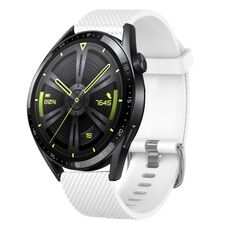 Per Huawei Watch 3 Pro 22mm Cinturino in silicone testurizzato con diamanti (bianco)
