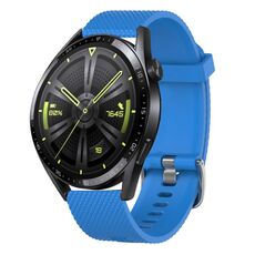 Per Huawei Watch 3 Pro 22mm Cinturino in silicone testurizzato con diamanti (blu notte)