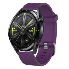 Per Huawei Watch 3 Pro 22mm Cinturino in silicone testurizzato con diamanti (marrone)