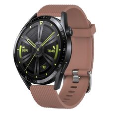 Per Huawei Watch GT3 46mm 22mm Cinturino in silicone testurizzato con diamanti (rosa)