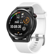 Per Huawei Watch GT2 Pro 22mm cinturino in silicone testurizzato con diamanti (bianco)