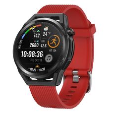 Per Huawei Watch GT2 Pro 22mm cinturino in silicone testurizzato con diamanti (grigio scuro)
