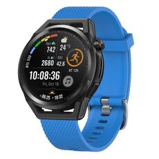 Per Huawei Watch GT2 Pro 22mm cinturino in silicone testurizzato con diamanti (blu notte)
