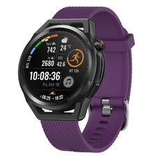Per Huawei Watch GT2 Pro 22mm Cinturino in silicone testurizzato con diamanti (marrone)