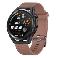Per Huawei Watch GT Runner 22mm Cinturino in silicone testurizzato con diamanti (rosa)