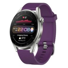 For Honor Watch GS 3 22mm Cinturino in silicone testurizzato con diamanti (marrone)