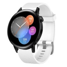 For Honor Watch GS 3i 22mm Cinturino in silicone testurizzato con diamanti (bianco)