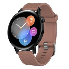 Per Huawei Watch 3 22mm cinturino in silicone testurizzato con diamanti (rosa)