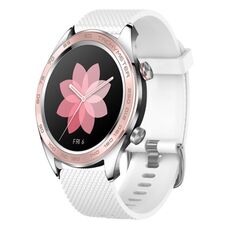 For Honor Watch GS Pro 22mm Cinturino in silicone testurizzato con diamanti (bianco)