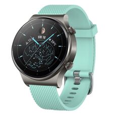 Per Huawei Watch GT 2E 22mm Cinturino in silicone testurizzato con diamanti (blu cielo)