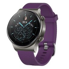 Per Huawei Watch GT 2E 22mm Cinturino in silicone testurizzato con diamanti (marrone)