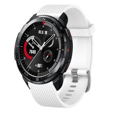 Per Huawei Watch GT2 46mm 22mm Cinturino in silicone testurizzato con diamanti (bianco)