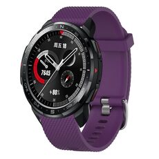 Per Huawei Watch GT2 46mm 22mm Cinturino in silicone testurizzato con diamanti (marrone)