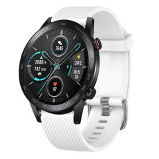 Per Honor Magic Watch 2 46mm 22mm Cinturino in silicone testurizzato con diamanti (bianco)