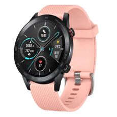 Per Honor Magic Watch 2 46mm 22mm Cinturino in silicone testurizzato con diamanti (nero)