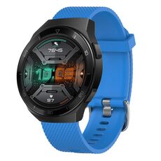 Per Huawei Watch 3 Pro Nuovo cinturino in silicone testurizzato con diamanti da 22 mm (blu notte)