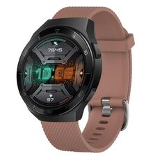 Per Huawei Watch GT2 46mm 22mm Cinturino in silicone testurizzato con diamanti (rosa)