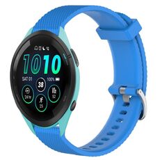 Per Garmin Forerunner 265 22mm cinturino in silicone testurizzato con diamanti (blu cielo)