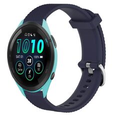Per Garmin Forerunner 265 22mm cinturino in silicone testurizzato con diamanti (blu notte)