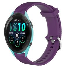 Per Garmin Forerunner 265 22mm cinturino in silicone testurizzato con diamanti (viola)