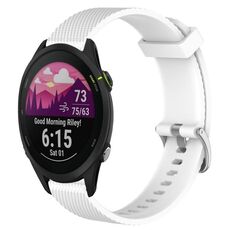 Per Garmin Forerunner 255 22mm cinturino in silicone testurizzato con diamanti (bianco)