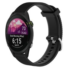 Per Garmin Forerunner 255 22mm cinturino in silicone testurizzato con diamanti (nero)