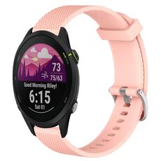 Per Garmin Forerunner 255 Music 22mm Cinturino in silicone strutturato con diamanti (rosa)