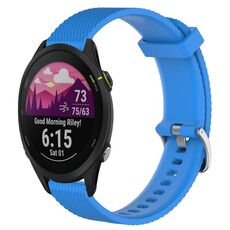 Per Garmin Forerunner 255 Music 22mm Cinturino in silicone testurizzato con diamanti (azzurro cielo)