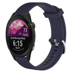 Per Garmin Forerunner 255 Music 22mm Cinturino in silicone strutturato con diamanti (blu notte)