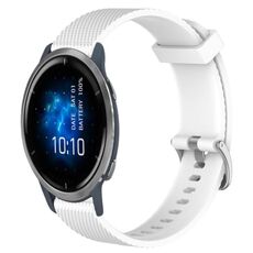 Per Garmin Venu 2 cinturino in silicone testurizzato con diamanti da 22 mm (bianco)