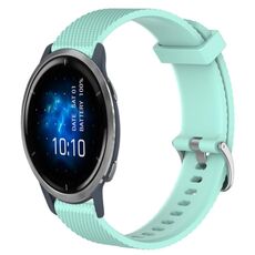 Per Garmin Venu 2 cinturino in silicone testurizzato con diamanti da 22 mm (verde acqua)