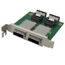 Doppia porta Mini SAS interna SFF-8087 a HD esterna SFF-8088 Scheda PCI SAS sul pannello frontale