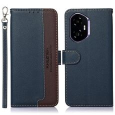 Per Honor 400 KHAZNEH Custodia per telefono in pelle con texture Litchi RFID (blu)