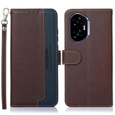 Per Honor 400 KHAZNEH Custodia per telefono in pelle con texture Litchi RFID (marrone)