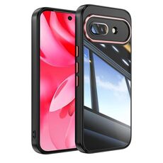 Per Google Pixel 9a Custodia per telefono antiurto in TPU ibrida acrilica (nero rosso)