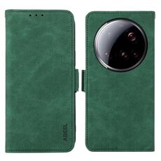 Per Xiaomi 15 Ultra ABEEL Custodia per telefono in pelle magnetica RFID smerigliata (verde)