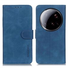 Custodia a libro in pelle con texture retrò KHAZNEH per Xiaomi 15 Ultra (blu)