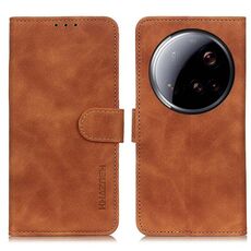 Per Xiaomi 15 Ultra KHAZNEH Custodia in pelle con texture retrò (marrone)