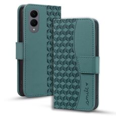 Per Samsung Galaxy S25 Edge 5G Custodia in pelle con fibbia a diamante e cordino (verde)