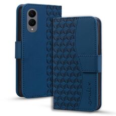 Per Samsung Galaxy S25 Edge 5G Custodia in pelle con fibbia a diamante e cordino (blu reale)