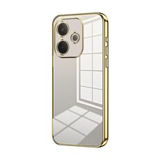Per OPPO A5 Pro 5G Custodia per telefono con foro sottile e placcatura trasparente globale (oro)