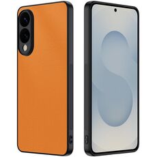 Per Samsung Galaxy S25 Edge 5G Custodia in pelle ultra sottile e semplice (arancione)