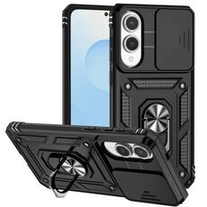 Per Samsung Galaxy S25 Edge 5G Custodia per telefono con supporto scorrevole Camshield (nero)